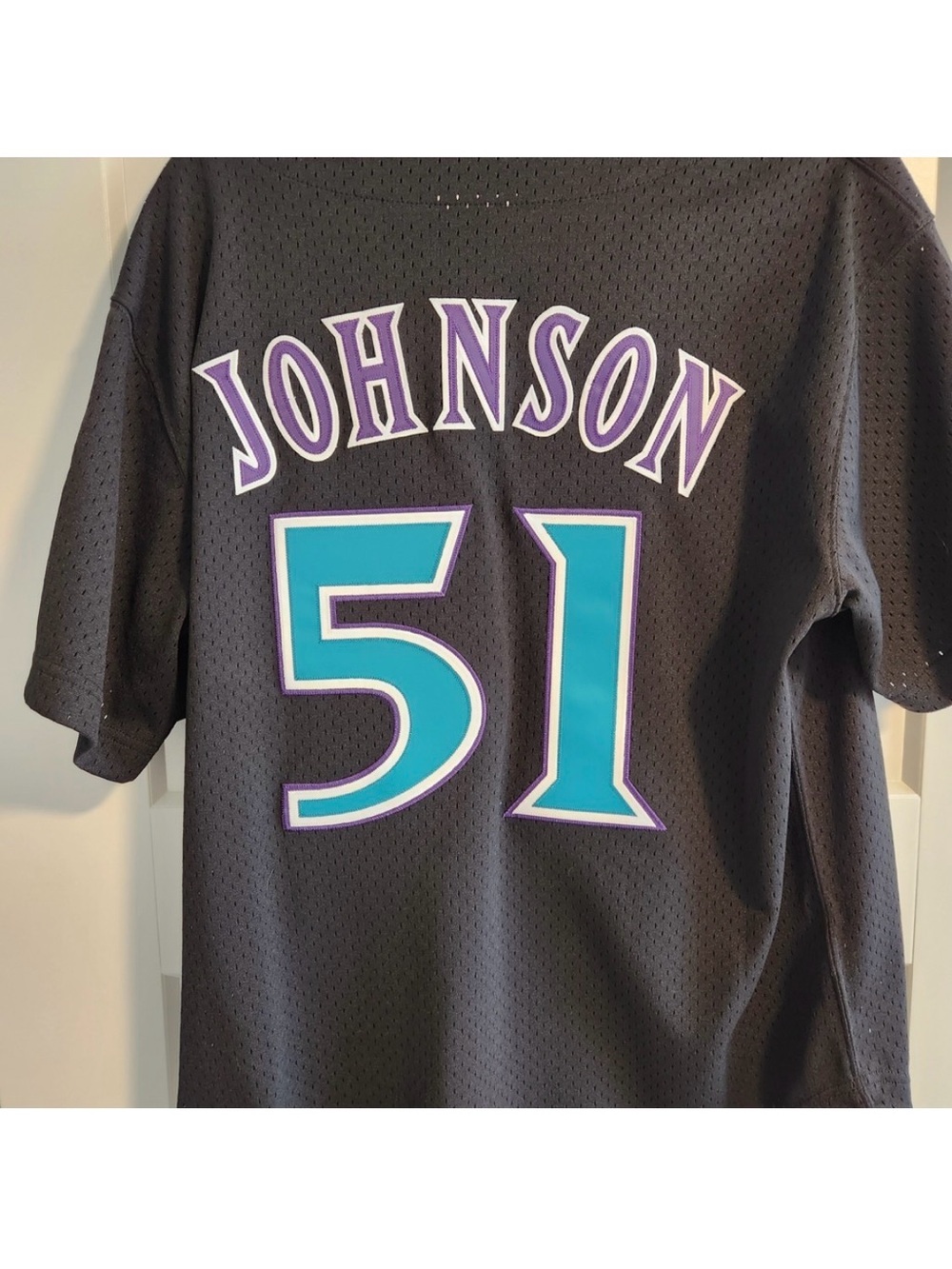Randy Johnson Arizona Diamondbacks Mitchell Ness Black Throwback Baseball Jersey